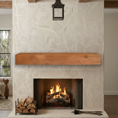 Antique Oak Mantel - Smooth