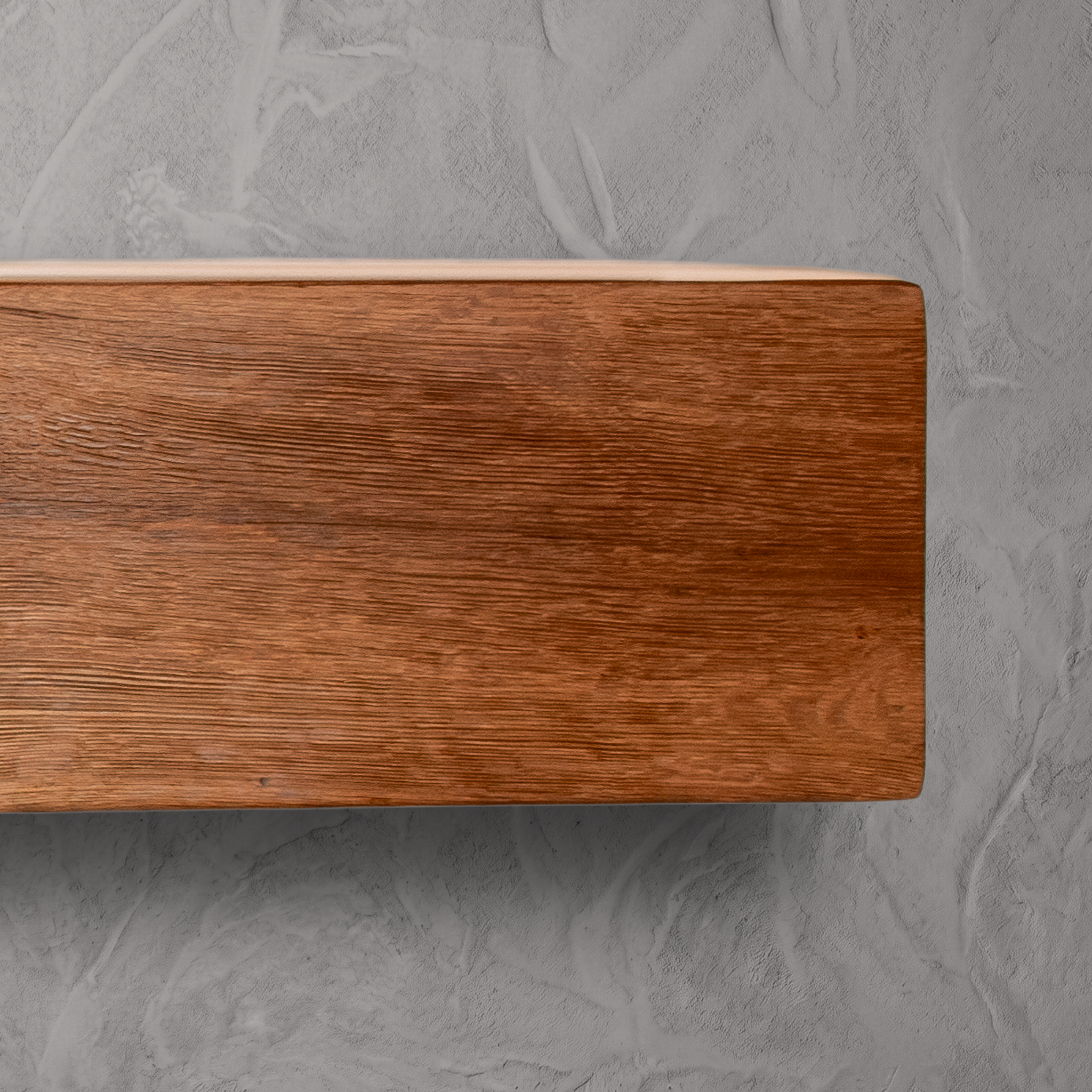 Antique Oak Mantel - Wire-Brushed