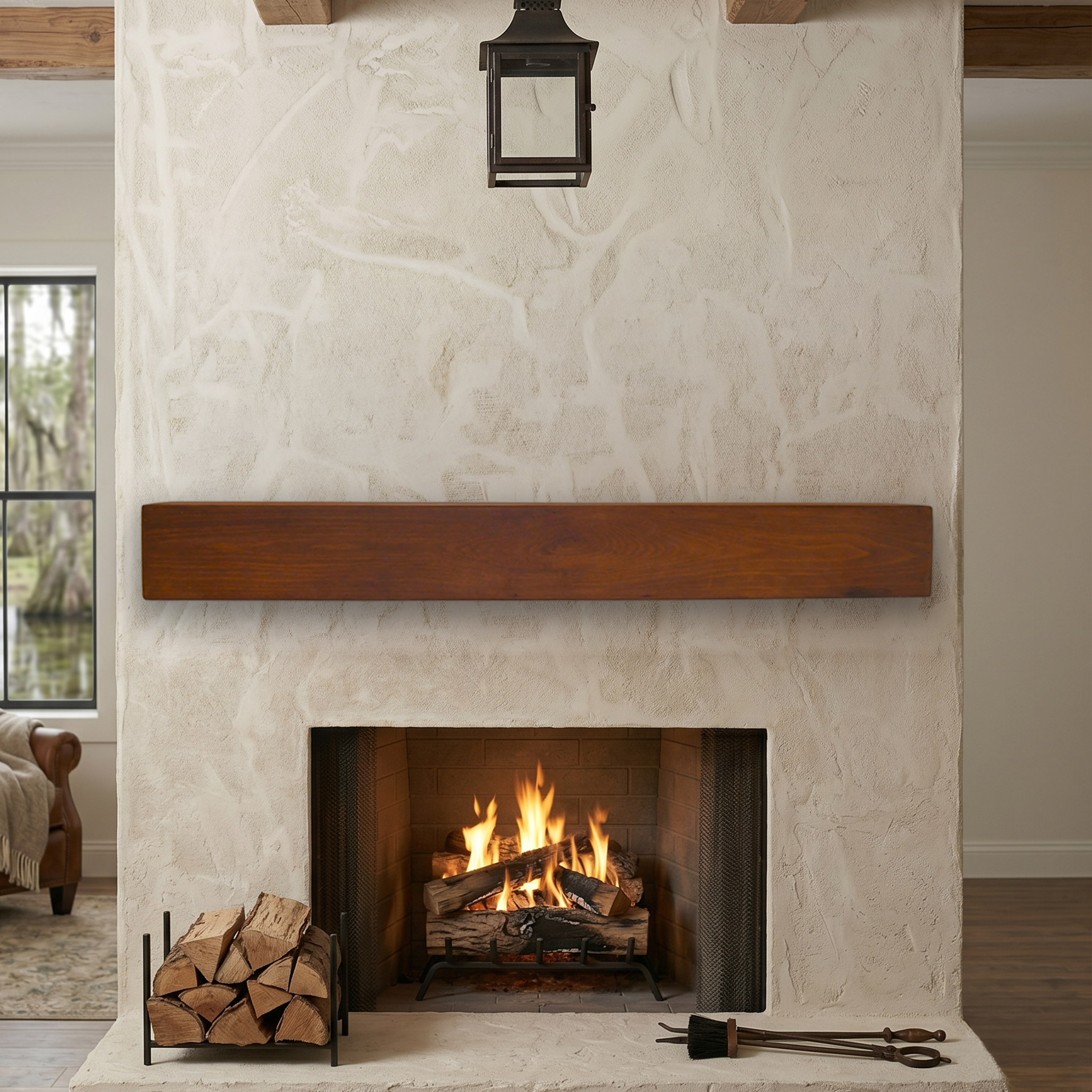 Embered Oak Mantel - Smooth