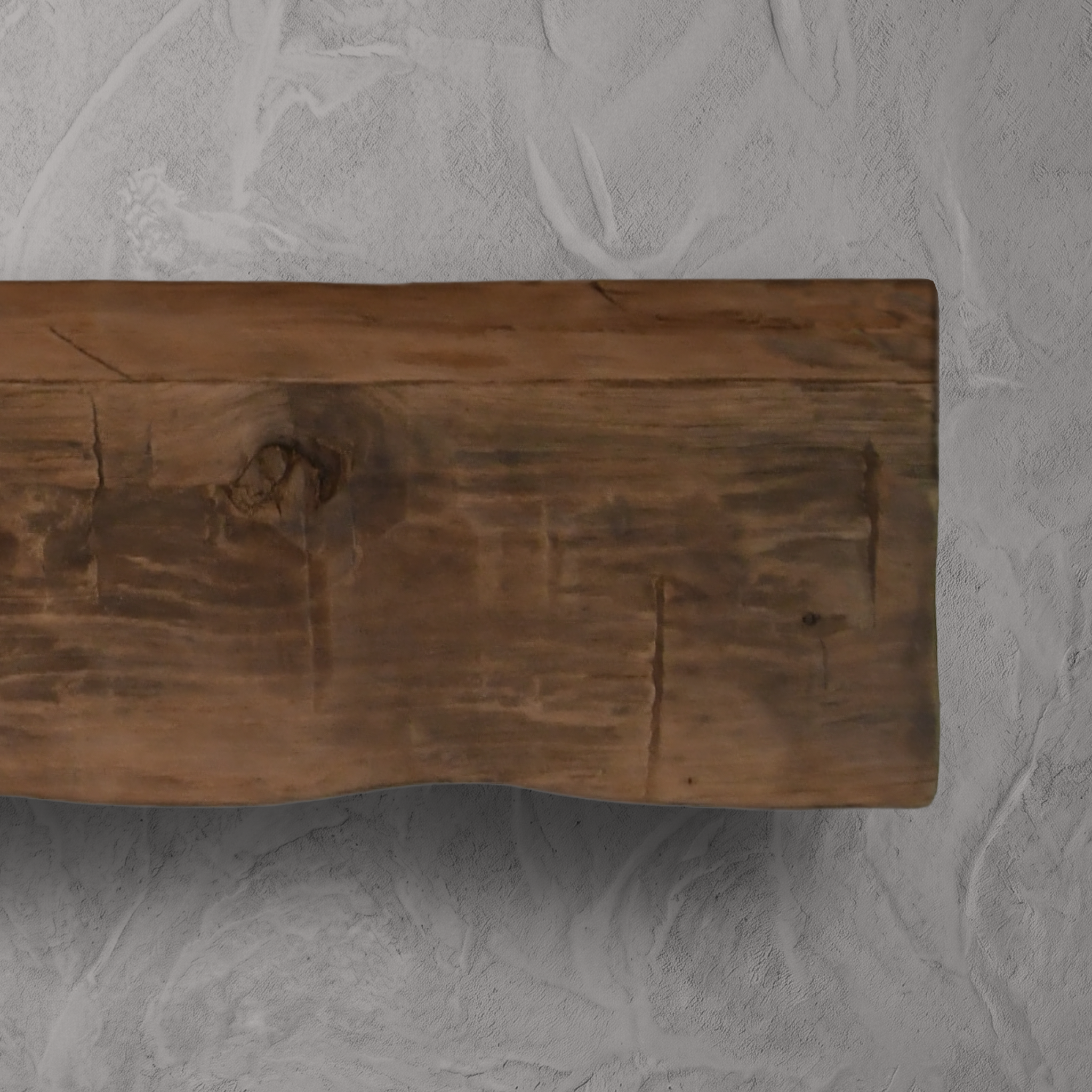Oak Mantel - Hand-Hewn